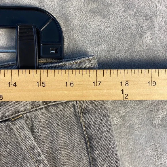 Zara Women's Gray Denim Cargo Jeans Size 10 Utility Pockets Wide Leg - Picture 5 of 8